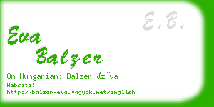 eva balzer business card